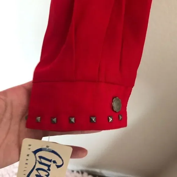 NWT vintage red western blouse - Picture 4 of 6